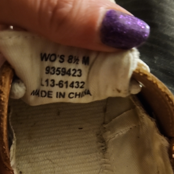 Sperry Floral Cream and Brown Boat Shoes - Picture 6 of 6